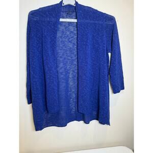Eileen Fisher Woman Blue Open Knit Cardigan – Plus 2X